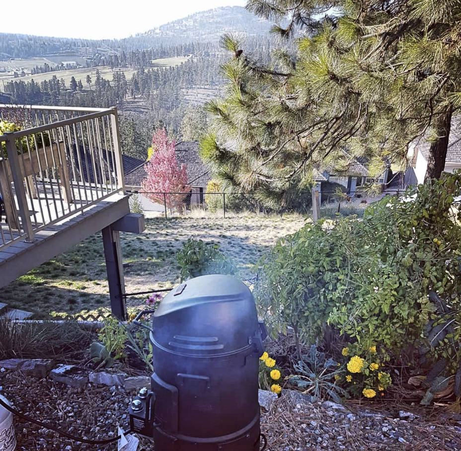 Ribs on the smoker.
