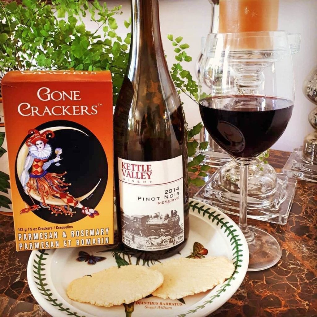 Kettle valley Pinot & Gone Crackers