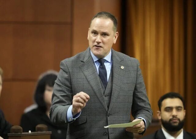 MP for Okanagan Lake West-South Kelowna Dan Albas rises during question period