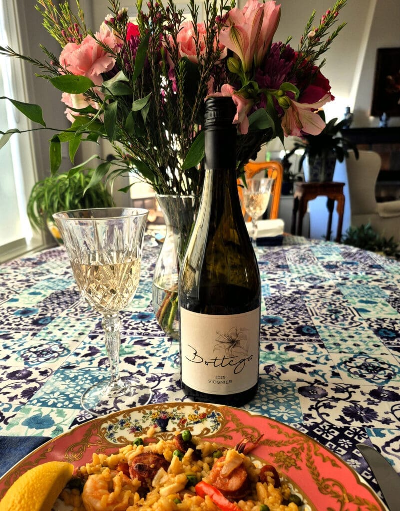 Bottega Viognier and Seafood Paella
