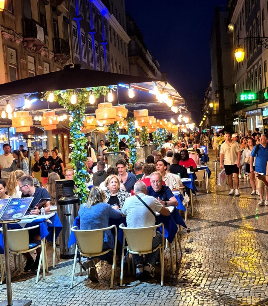 Lisbon streets and outdoor dining