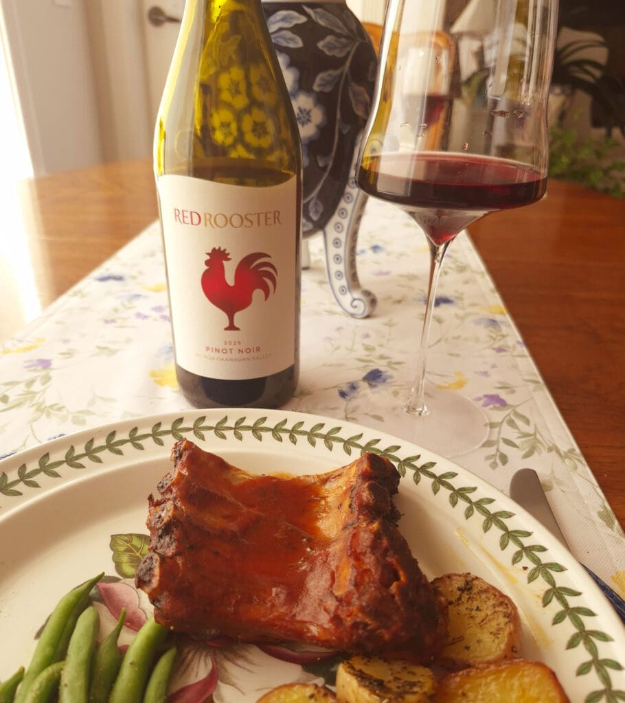 Red Rooster Pinot Noir with Baby Back-Ribs